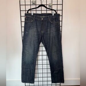 Ralph Lauren Denim & Supply Dark Blue Straight Jeans, Men Sz 38W, 32L